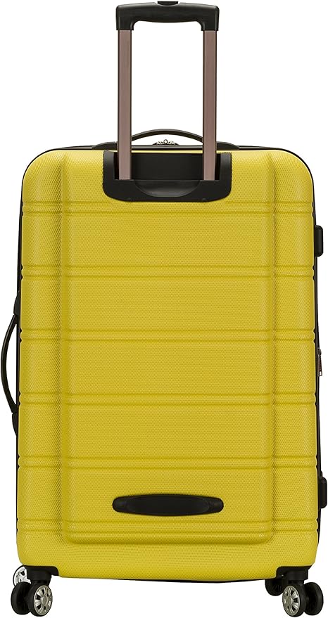 Rockland Melbourne Hardside Expandable Spinner Wheel Luggage, Yellow, 2 Piece (20"/28")