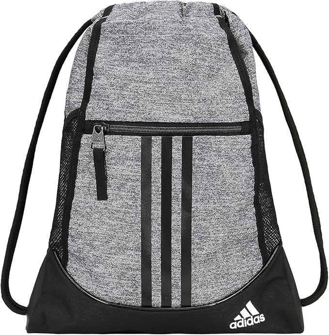 adidas Alliance Sackpack – Drawstring Backpack for Sports, Small Gym Bag