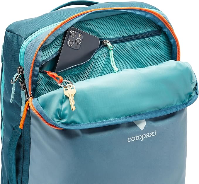 Cotopaxi Allpa 42L Travel Pack, Blue Spruce and Abyss