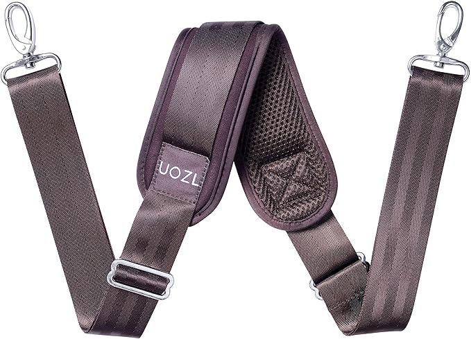 59 Inch Shoulder Straps, Soft with Ultra-Thick Fixed Shoulder Pad, Two Way Independently Adjustable Buckle Replacement Straps for Laptop Bag Messenger Bag Tool Bag Luggage,Brown