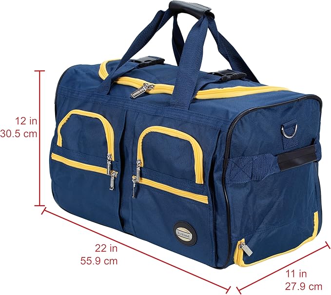 Rockland Rolling Duffel Bag, Black, 22"