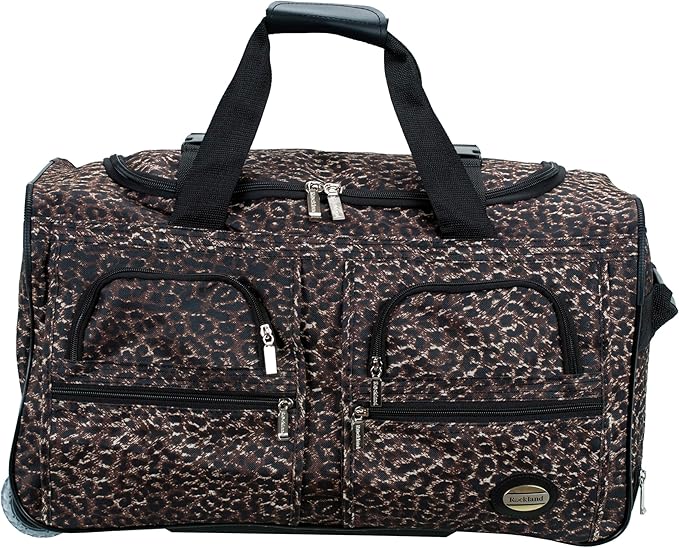 Rockland Rolling Duffel Bag, Black, 22"