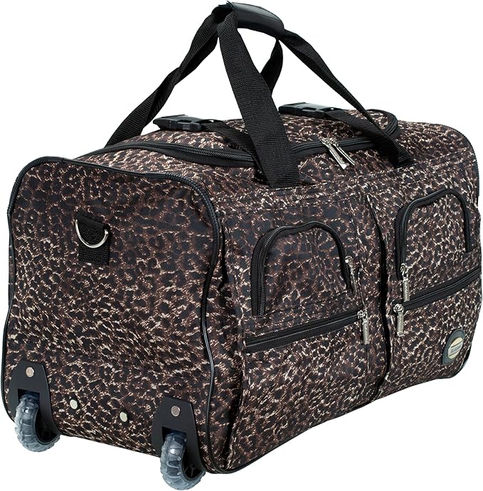 Rockland Rolling Duffel Bag, Black, 22"