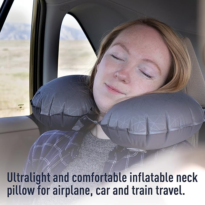 Sea to Summit Aeros Ultralight Traveller Inflatable Neck Pillow, Grey