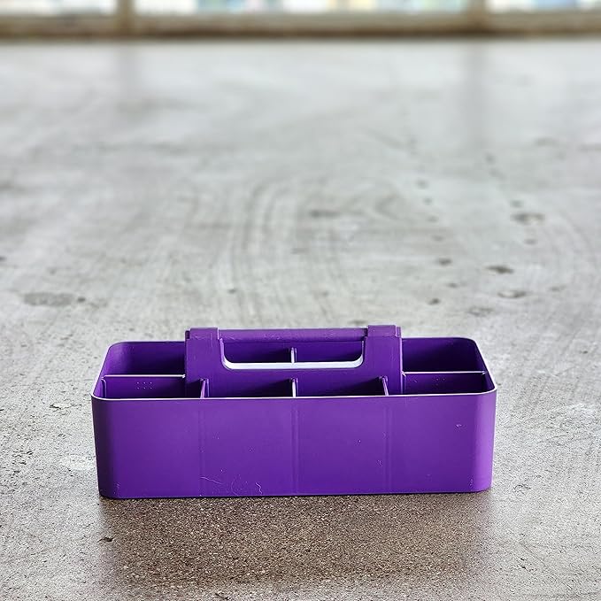 8 Compartments DIY Dividers,Large caddy, Multi Purpose, Simple, Portable, Stackable, Modern Solution for School, Office,MADE IN USA (Royal Purple)
