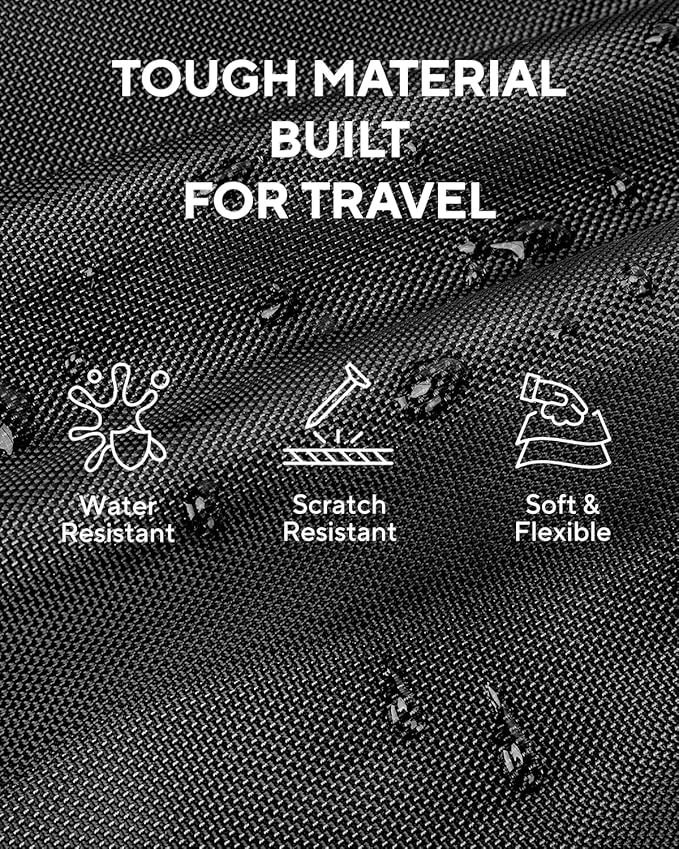Dinictis Vacuum Seal Travel Backpack 60L Built-in Pump, Expandable Backpack with Vacuum Compression Fits 17 inch Laptop, Water Resistant Carry On Suitcase Luggage for Short Trip and Business-Black