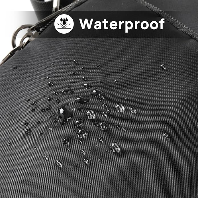 VADOO Sling Bag for Men Women, Anti Theft Crossbody Bag with Zipper Lock, RFID Blocking & Waterproof for Travel Casual