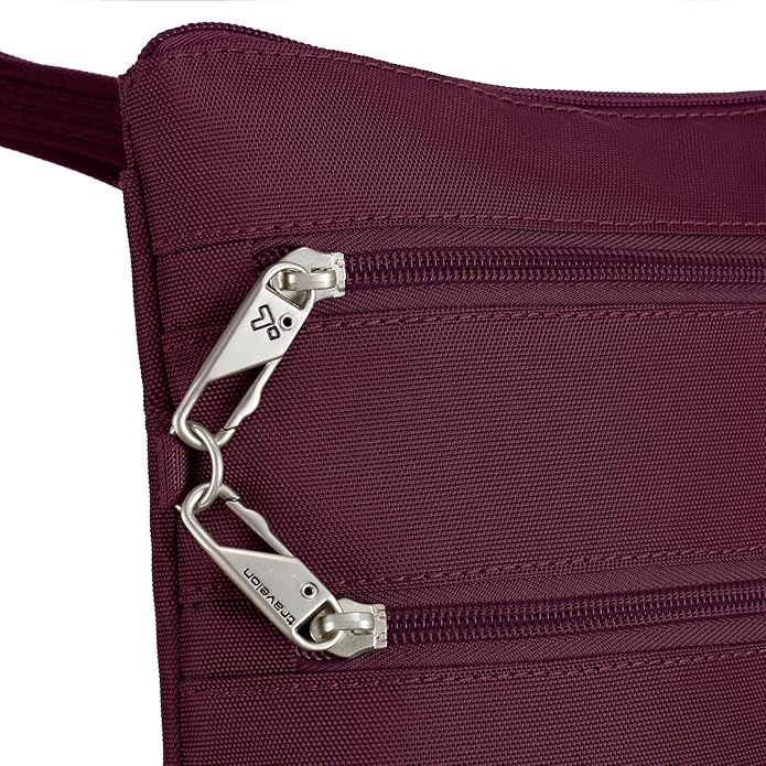 Travelon Anti-theft Classic Slim Double Zip Crossbody