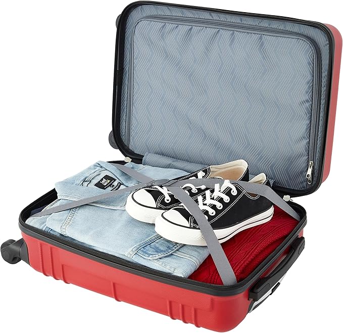 Travelers Club 22" Richmond Spinner Carry-On Luggage, Red