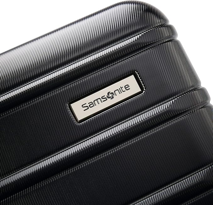Samsonite Omni 2 24-Inch Medium Checked Hardside Luggage with 360° Spinner Wheels - Scratch Resistant Hardshell - TSA Lock - Expandable Polycarbonate Shell for Lightweight Travel - Midnight Black