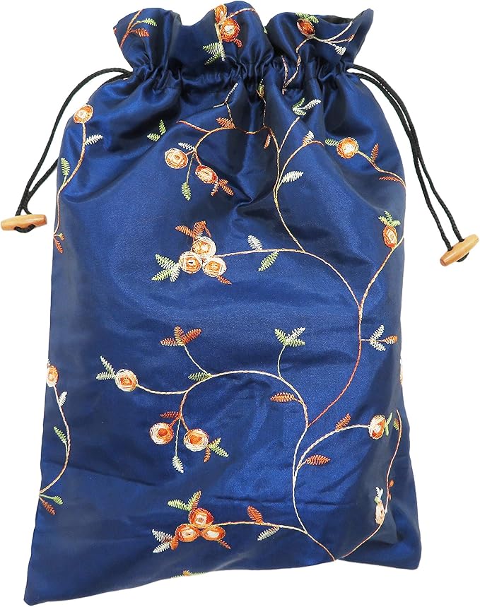 4pcs Embroidered Silk Flower Design Jacquard Travel Bags - Lingerie, Underwear, Laundry, Shoe Storage for Men & Women - Washable Cloth Shoe Bags