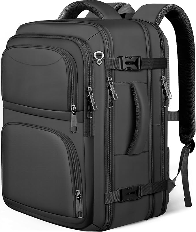 Travel Backpack, Extra Large Travel Backpack, TSA 18.4 inch Laptop Bag Flight Approved, Lightweight Business Luggage Bag, Gifts for Men Women, Black