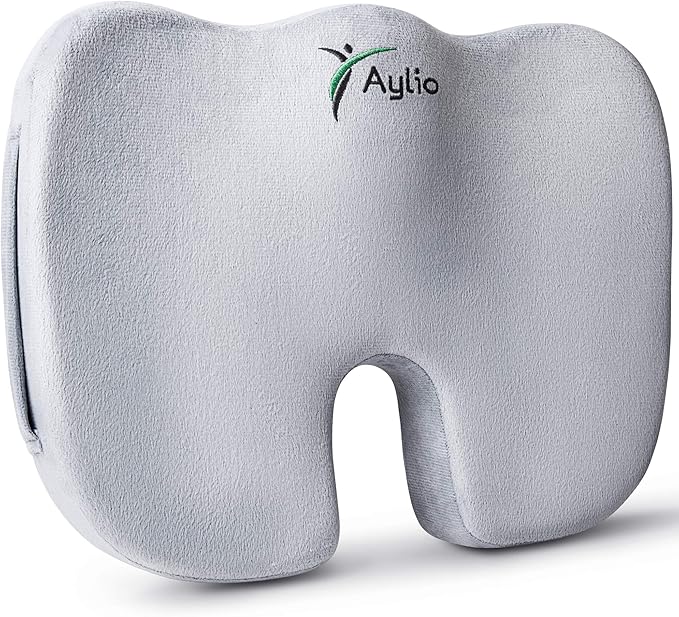 Seat Cushion for Desk Chair - Back Pain, Tailbone Relief, Coccyx, Butt, Hip Support - Ergonomic Office Chair Sciatica Car Pillow