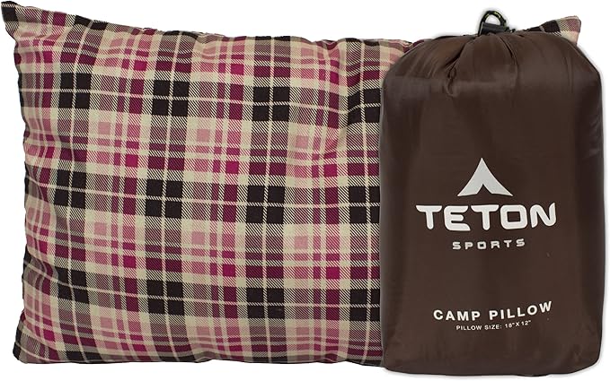 TETON Sports Camp Pillow; Great for Travel, Camping and Backpacking; Washable, Color