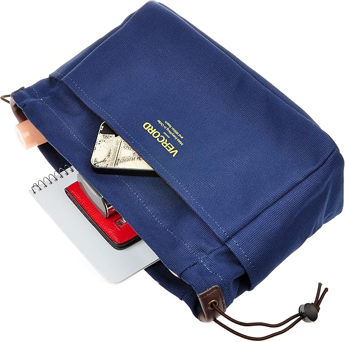 Vercord Canvas Handbag Organizers, Sturdy Purse Insert Organizer Bag in Bag, 10 Pockets Navy Blue Small