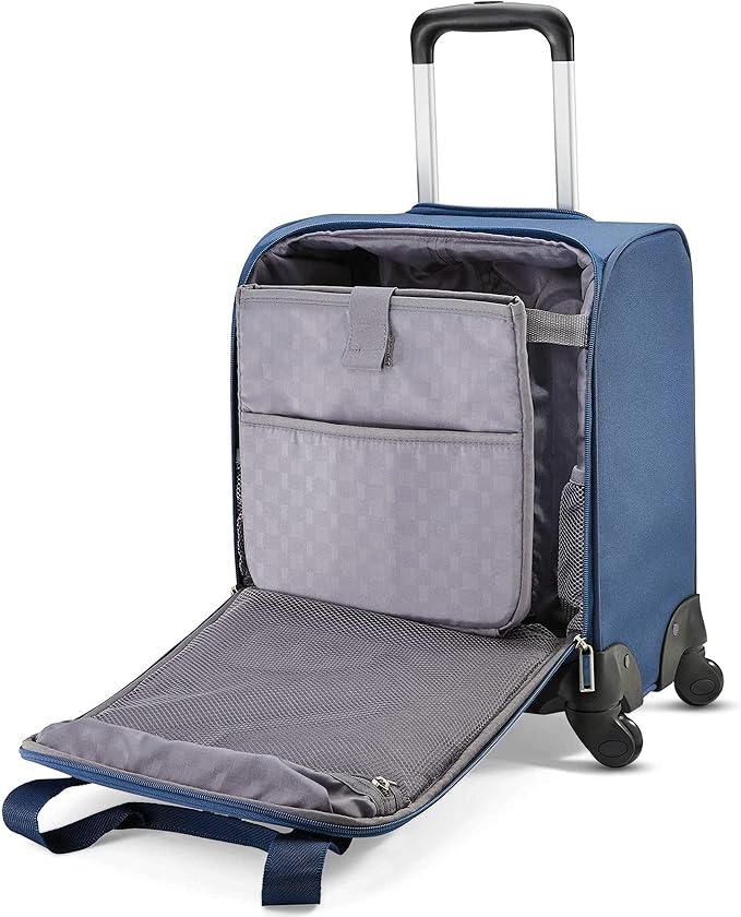 Samsonite Underseat Carry-On Spinner With USB Port, Ocean, One Size