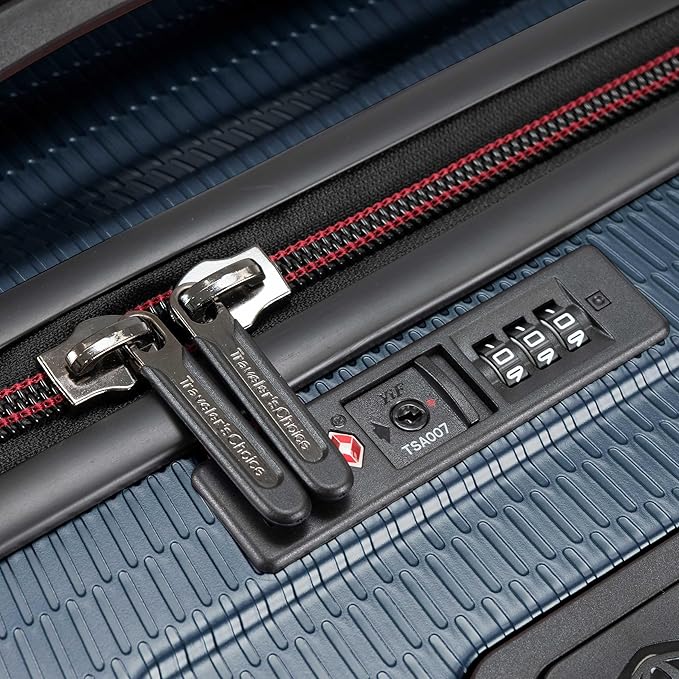 Traveler's Choice Maxporter II Polycarbonate Hardside Trunk with Spinner Wheels, Navy, 22-Inch Carry-on Luggage