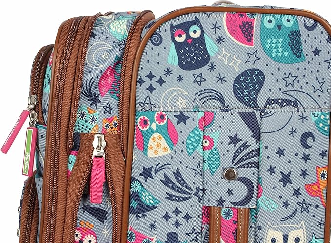 Lily Bloom Design Pattern 28" Luggage Softside Expandable With Double Spinner Wheels, Large Lightweight Suitcase Checked Bag For Women