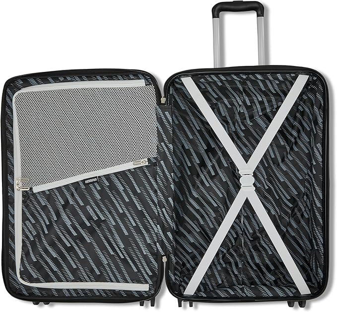 American Tourister Westridge Hardshell Luggage Set - 3 Piece Set - 20" Carry-On, 24” & 28” Checked Luggage Set with 360° Spinner Wheels - Expandable Suitcases for Extended Travel - Dusk Purple