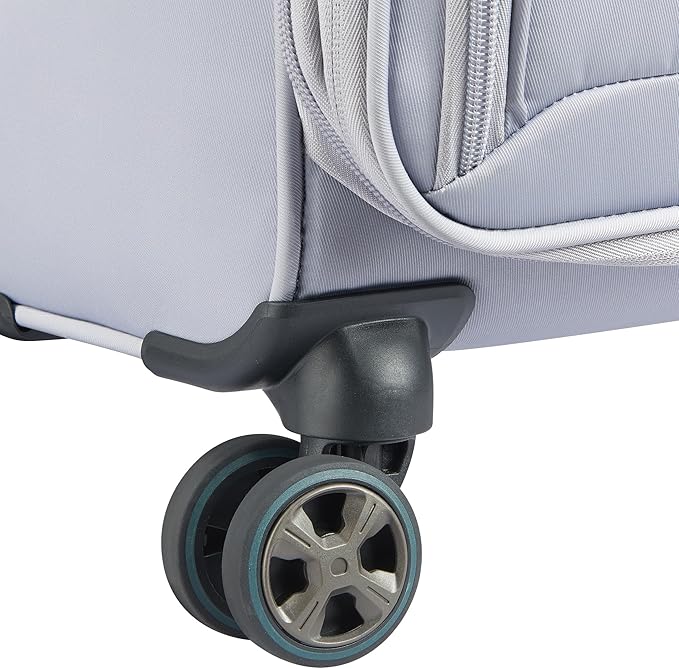 DELSEY PARIS Cruise 3.0 Softside Expandable Luggage with Spinner Wheels, Platinum, Carry On 20 Inch