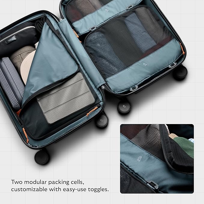 Bellroy Transit Carry-On (41L carry-on luggage, with hard shell and removable packing cells) - Black