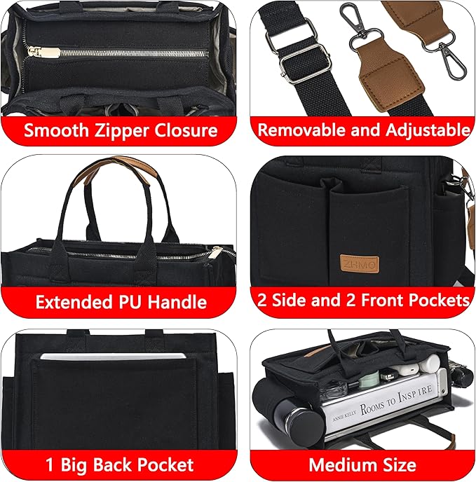ZHMO Canvas Tote Bag for Women,Women's Bags Crossbody Bags Work Laptop Tote Bag Large Handbags Purse for Travel Nurse Teacher