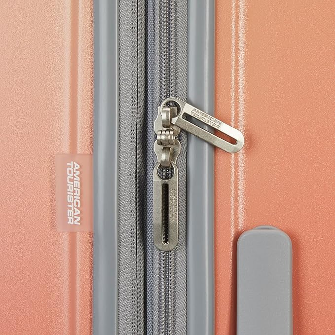 American Tourister Moonlight II Hardside Expandable Luggage with Spinner Wheels, Ombre Peach, Carry-On 20-Inch