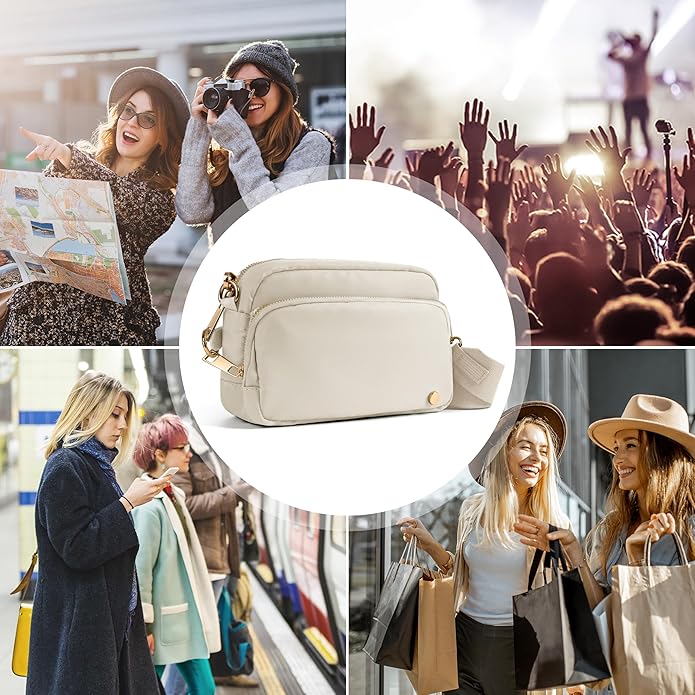 Joryin Anti Theft Crossbody Bag for Women, Slash-resistant RFID Blocking Travel Purses, Small Shoulder Bag Handbag, Nylon