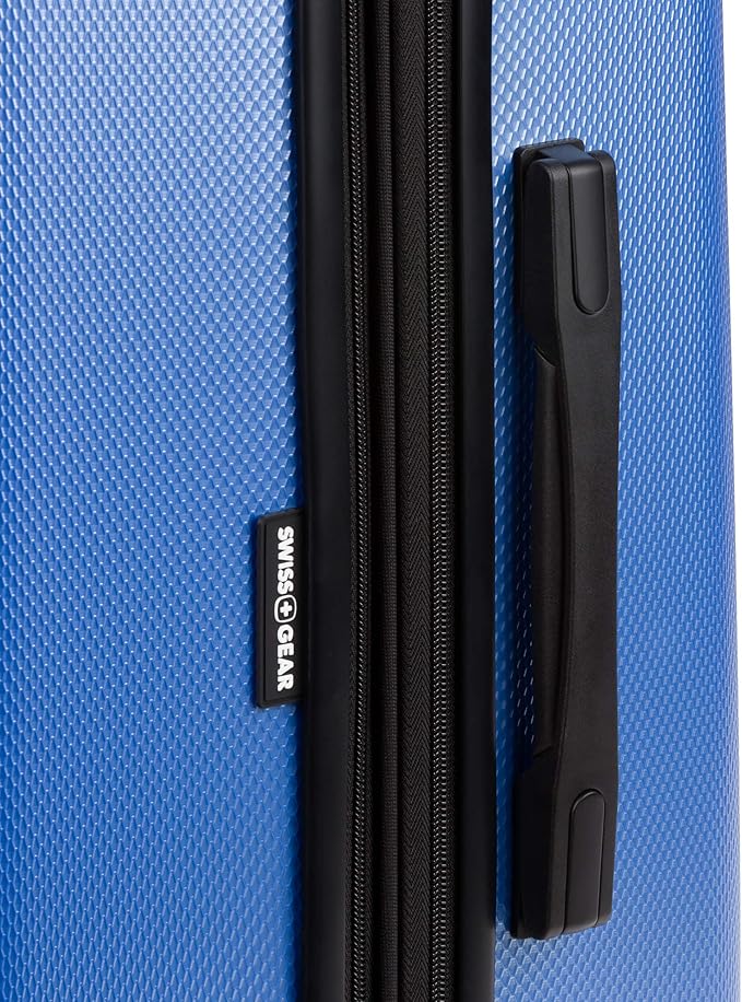 SwissGear 7272 Energie Expandable Hardside Luggage with Spinner Wheels and TSA Lock, Periwinkle Blue, Checked-Large 27-Inch