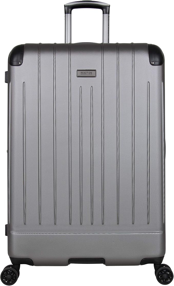 Kenneth Cole Reaction Flying Axis 28" Hardside Expandable 8-Wheel Spinner Check-Size Luggage, Silver