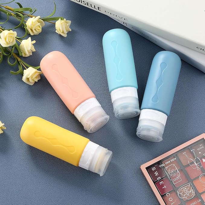 Gemice Travel Bottles for Toiletries, Tsa Approved, Travel Size Containers, BPA Free Leak Proof Tubs Refillable Liquid Accessories for Cometic Shampoo and Lotion Soap