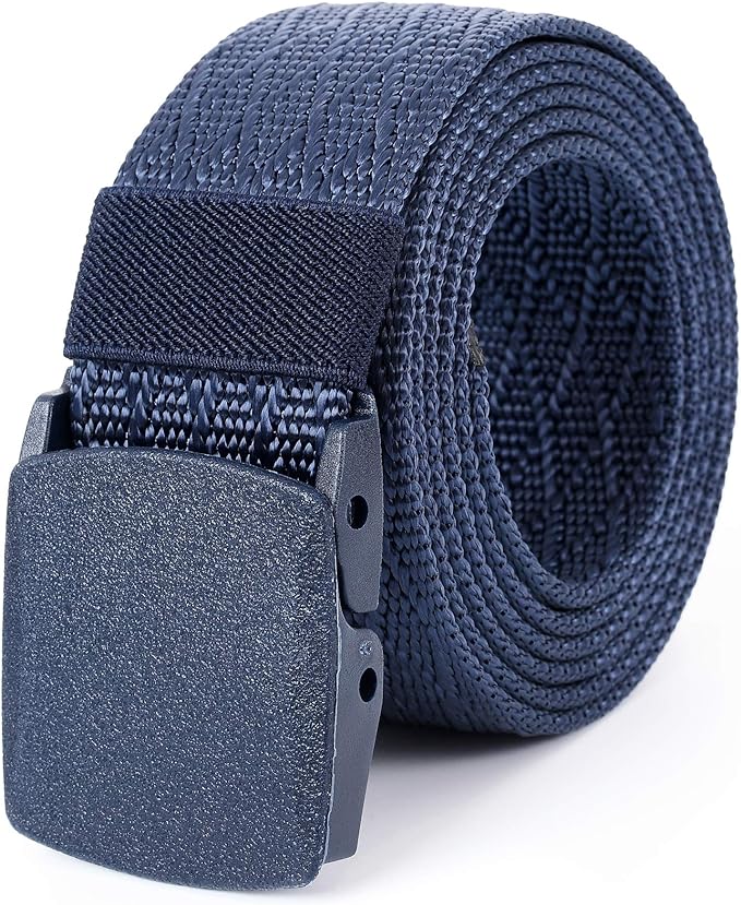 Mile High Life Nylon Web Belt Outdoor Military Belt With TSA Safe Plastic Buckle Belt