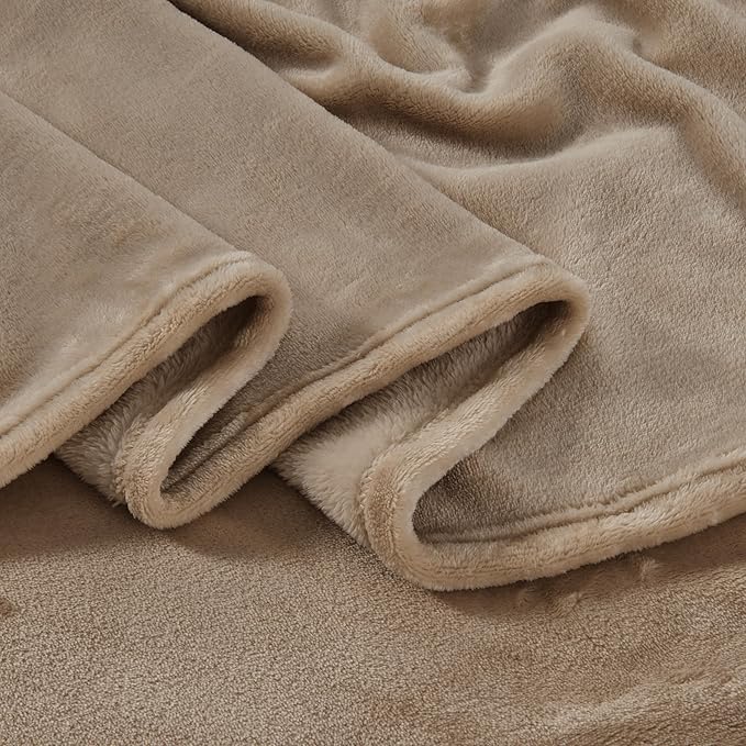 Big Oversized Soft Blanket, Giant Fleece Companion 120x120, California King Warm Blanket for Whole Family, Bed, Sofa, Couch, Travel, Camping 120x120 Brown