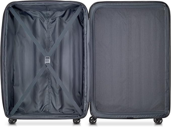 DELSEY PARIS Helium Aero Hardside Expandable Luggage with Spinner Wheels, Titanium, Checked-Large 28 Inch