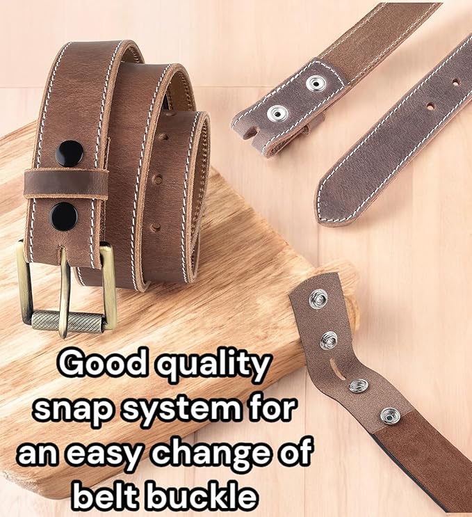 F&L CLASSIC Men’s Money Full Grain leather Belt, Hidden zipper Pocket, USA