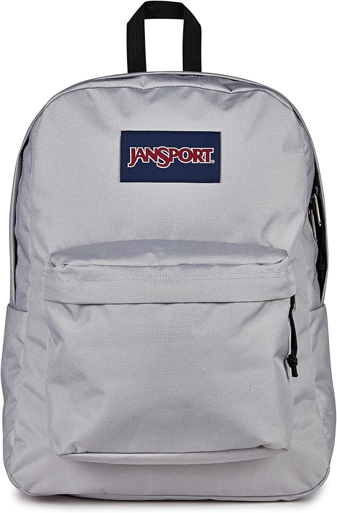 JanSport SuperBreak One Backpack - Durable, Lightweight Bag with 1 Main Compartment, Front Utility Pocket with Built-in Organizer, Premium Backpack, Grounded Grey