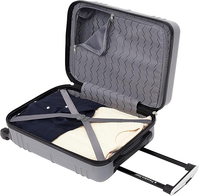Travelers Club 22" Richmond Spinner Carry-On Luggage, Charcoal