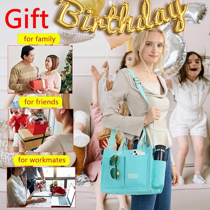 ZHMO Canvas Tote Bag for Women,Women's Bags Crossbody Bags Work Laptop Tote Bag Large Handbags Purse for Travel Nurse Teacher