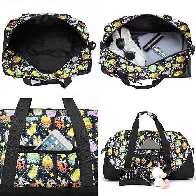 Stumdo Kids Overnighter Duffel Bags for kids, Carry-On Size & Ideal for School Practice or Overnight Travel Weekender Tote for Travel Gym Sport bag for Boys & Girls (11gshou)