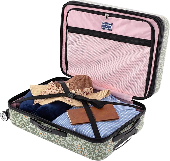 Travelers Club Unisex Bella Caronia Deluxe 20", 3 Piece, or 7 Piece Luggage & Travel Accessories Set Jamila