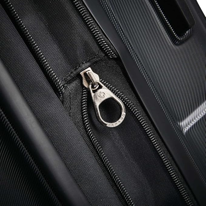 Samsonite Centric Hardside Expandable Luggage with Spinner Wheels, Black, Checked-Large 28-Inch