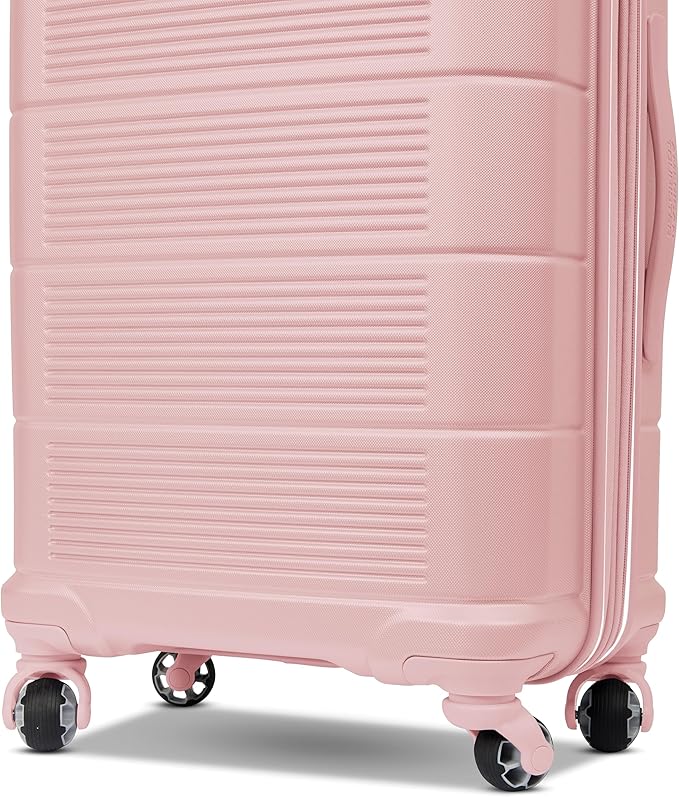 American Tourister Stratum 2.0 Expandable Hardside Luggage with Spinner Wheels, 2-Piece Set 20/24, Pink Blush