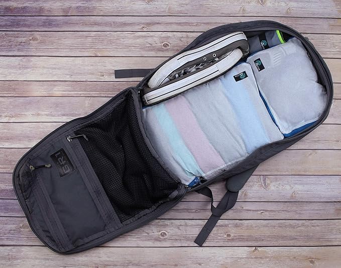 Acteon Compression Packing Cubes - 2 Pack Clean Dirty Separate Zipper - Lightweight Travel Packing Cubes for Luggage - Suitcase Organizer Travel Cubes - Large Small Laundry for Clothes Shoes Makeup