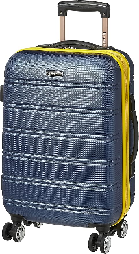 Rockland Melbourne Hardside Expandable Spinner Wheel Luggage, Navy, Carry-On 20-Inch