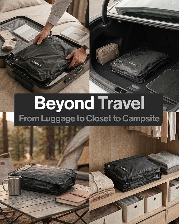 Vacuum Packing Bags for Travel – Luggage Compression Bags with Pump, Vacuum Packing Cubes, Save 60% Space, Maximize Storage, Easy Packing Organizer for Carry-On & Suitcase (2PC+Pump)