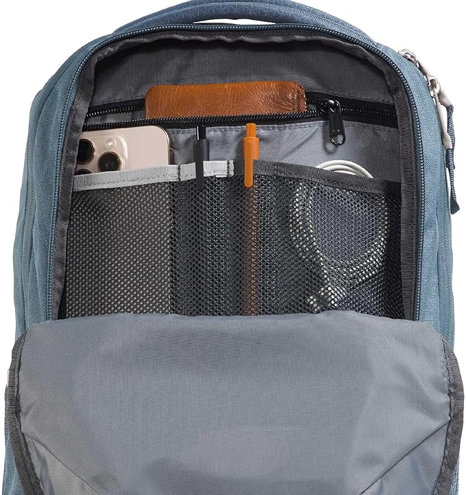 The North Face Women's Vault Everyday Laptop Backpack - Commuter Travel Bag, Water-Repellent, Spacious Main Compartment, Granite Grey Light Heather/Frost Grey, One Size