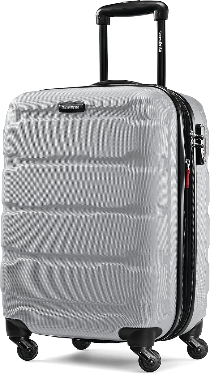 Samsonite Omni PC Hardside Expandable Luggage with Spinner Wheels, Silver, Carry-On 20-Inch