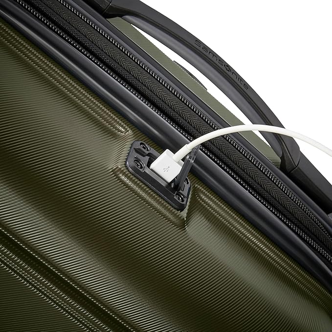 Samsonite Omni 2 Hardside 2 Piece Set - Includes Global Carry-On & Large Checked Suitcases - 360° Dual Spinner Wheels - Integrated TSA Lock & Expansion - Amazon Exclusive - Vita Olive