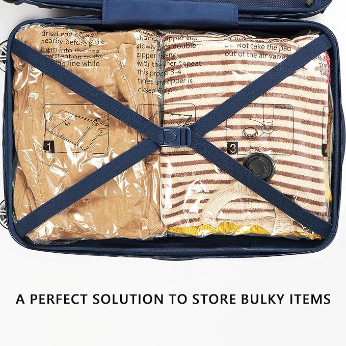 Vacuum Storage Bags with Electric Pump, Compression Packing Bags for Travel Luggage, Space Saver for Clothing Clothes Bedding Blankets Pillows, 28 Combo