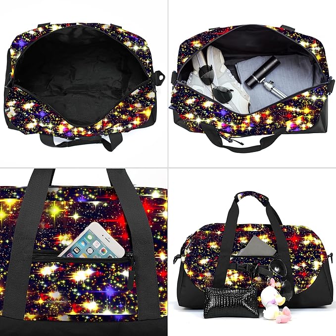 Stumdo Kids Overnighter Duffel Bags for kids, Carry-On Size & Ideal for School Practice or Overnight Travel Weekender Tote for Travel Gym Sport bag for Boys & Girls (11-ddeng)